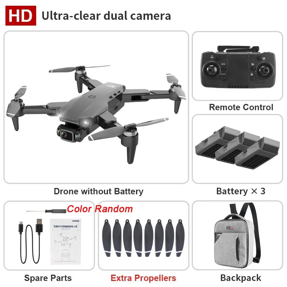 L900 Pro GPS Drone 4K Professional HD Dual Camera 5G Wifi Photography Brushless Foldable Quadcopter RC Distance 1.2KM Drones Toy