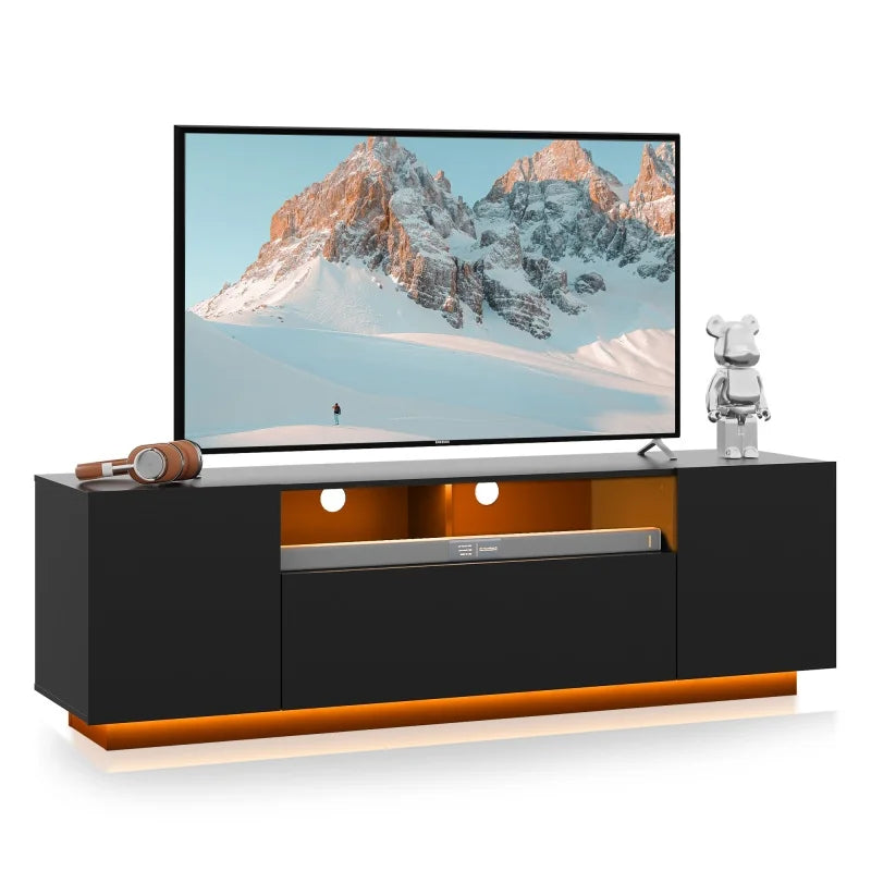 GALAXHERO TV Stand for 65 Inch TV Entertainment Center with Storage Cabinet Modern TV Console for Living Room with Ample Storage