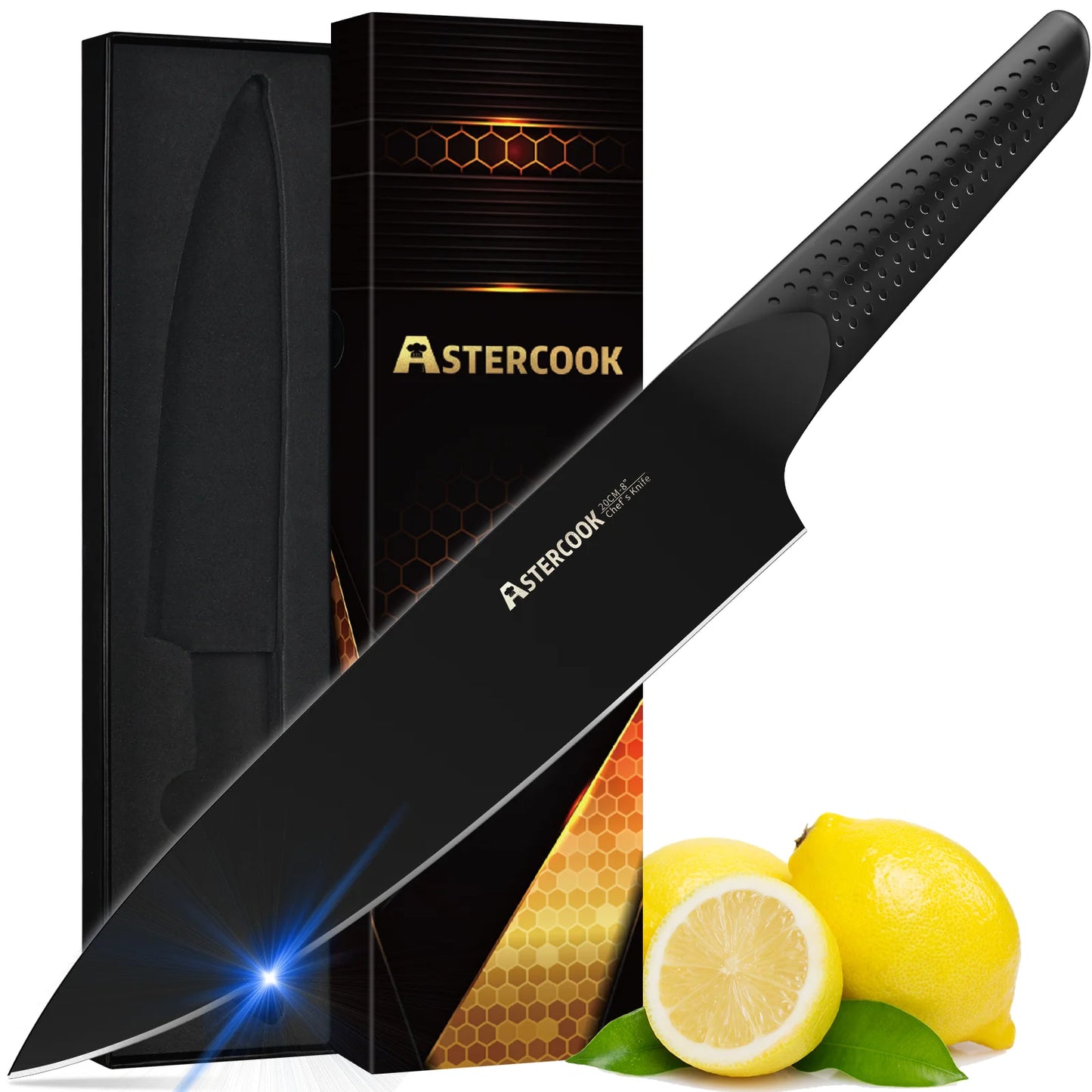 Chef Knife, 8 Inch Pro Kitchen Knife , High Carbon German Stainless Steel Chef's Knives with Ergonomic Handle