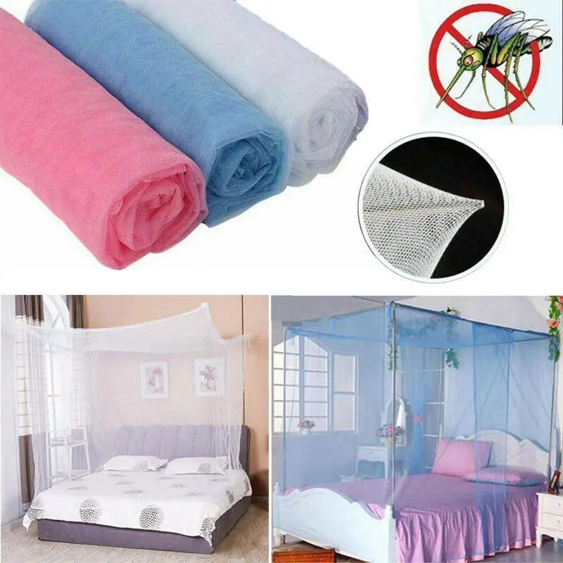 2024 Summer Home Mosquito Nets 4 Corner Post Bed Canopy Net Double Bed Lightweight Fashion Bedding Mosquito Nets