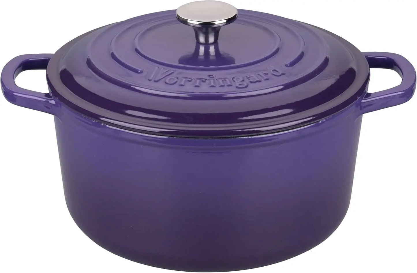 Enameled Cast Iron Dutch Oven Pot with Lid, for Sourdough Bread Baking, Round Dutch Ovens, 6 Quart, Purple