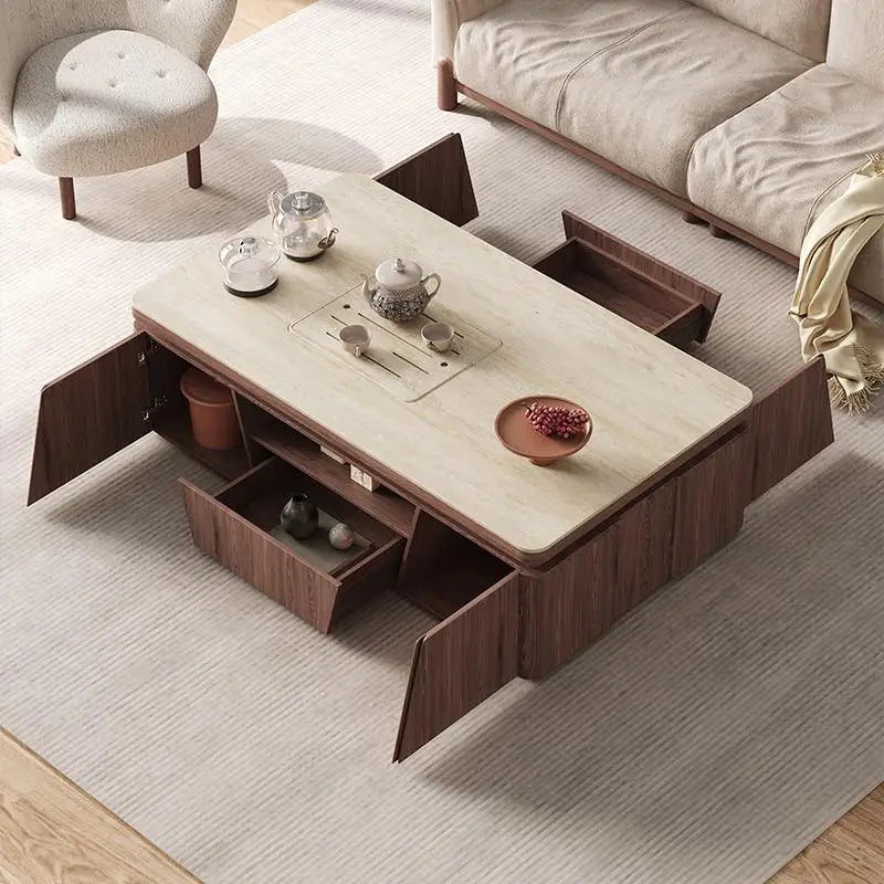 Modern Home Coffee Tables Storage Shelf Table Basse Table Sturdy Frame Easy Suitable Mesa De Centro Sala Living Room Furniture