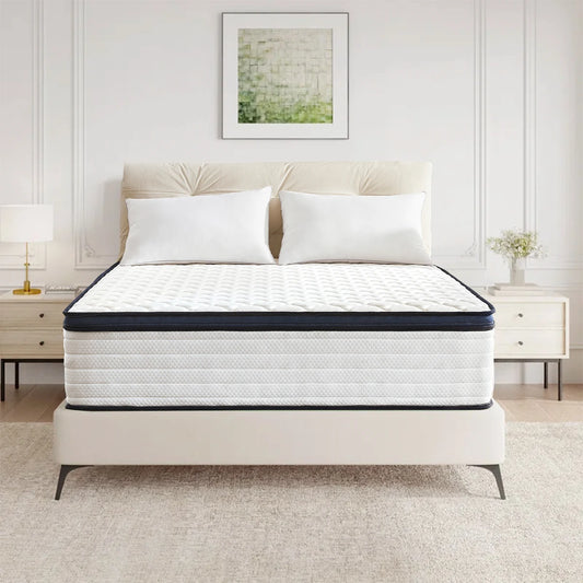 Queen Size Mattress Gel Memory Foam Hybrid Mattress , Pressure Relief, Medium Firm Comfort, Motion Isolation, Mattress in a box