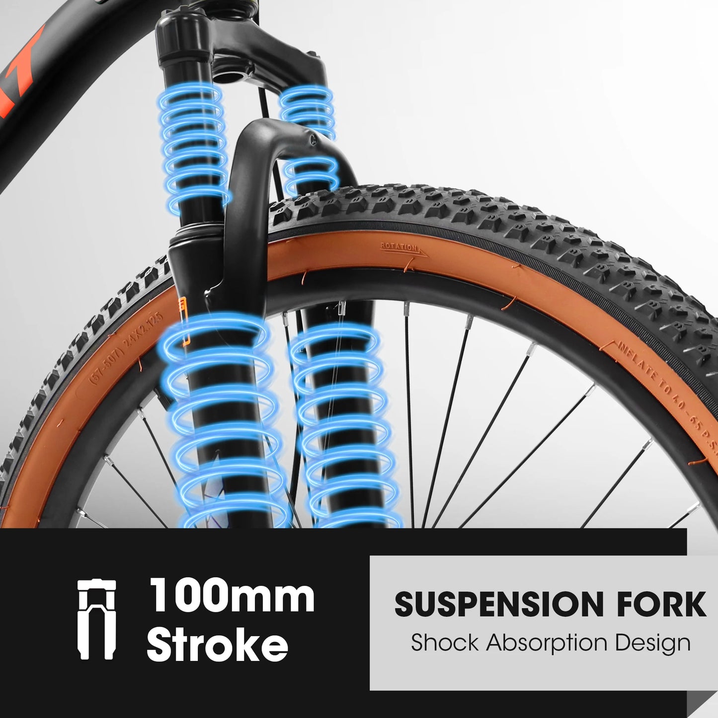 Ecarpat Mountain Bike 27.5 Inch Wheel, 21-Speed 17.5" Steel Frame, Mens Womens Trail Commuter City Mountain Bikes Bicycle Disc