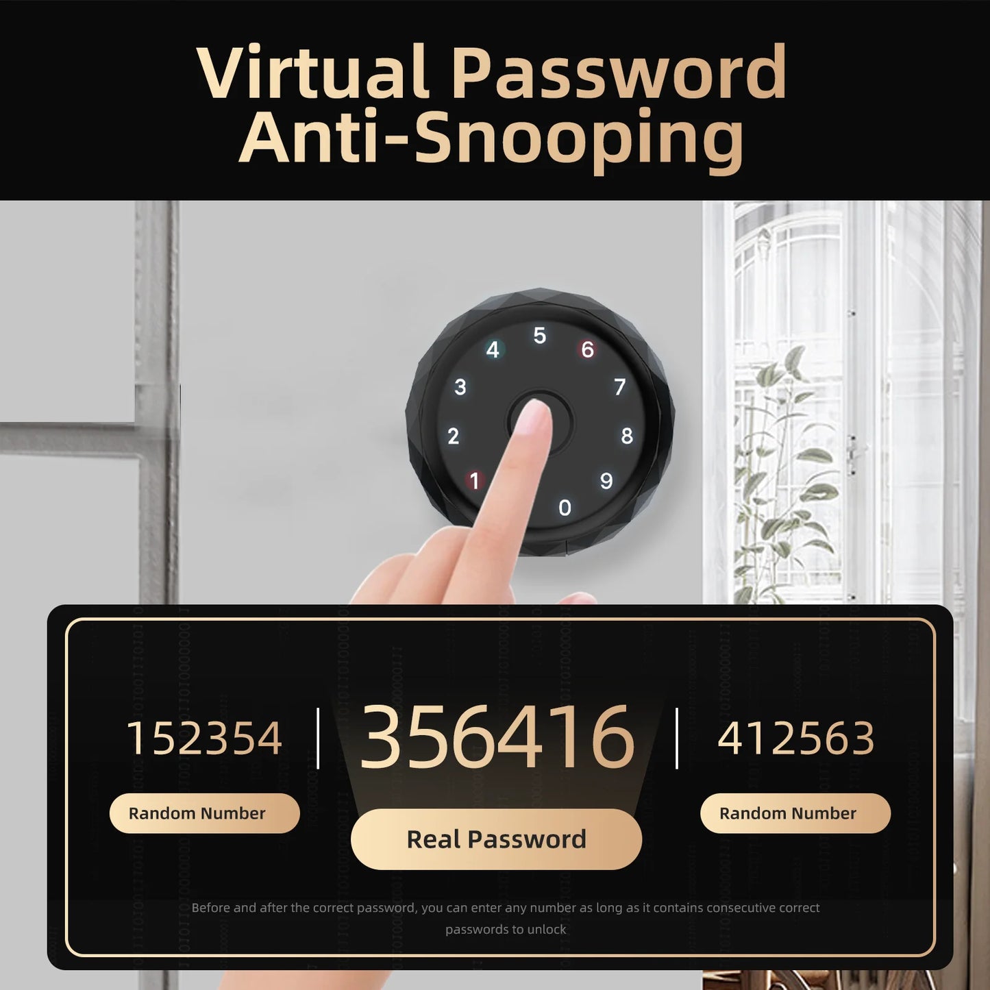 Viladepot Smart Lock Fingerprint Door Lock TYPE-C Interface App Control Passcode Unlock Electronic Touchscreen Keypad Indoor