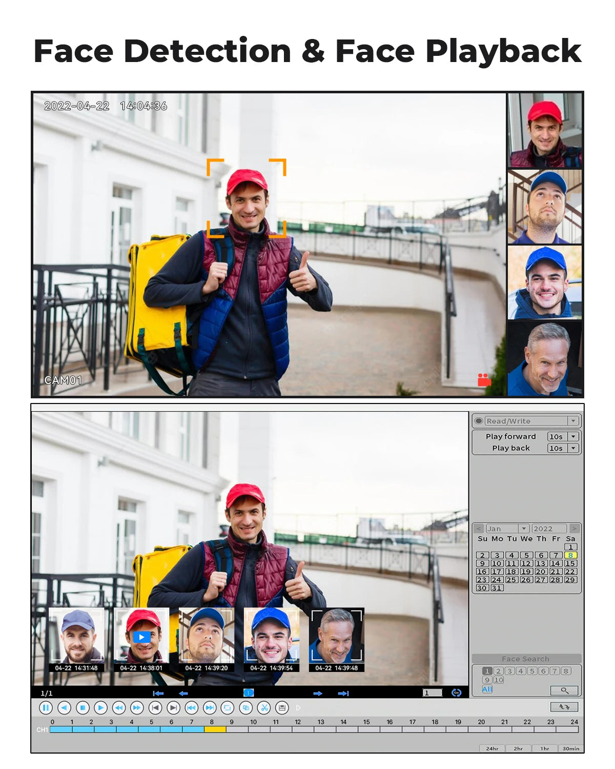 H.View 4K 5Mp 8Mp poe Cctv Security Camera System