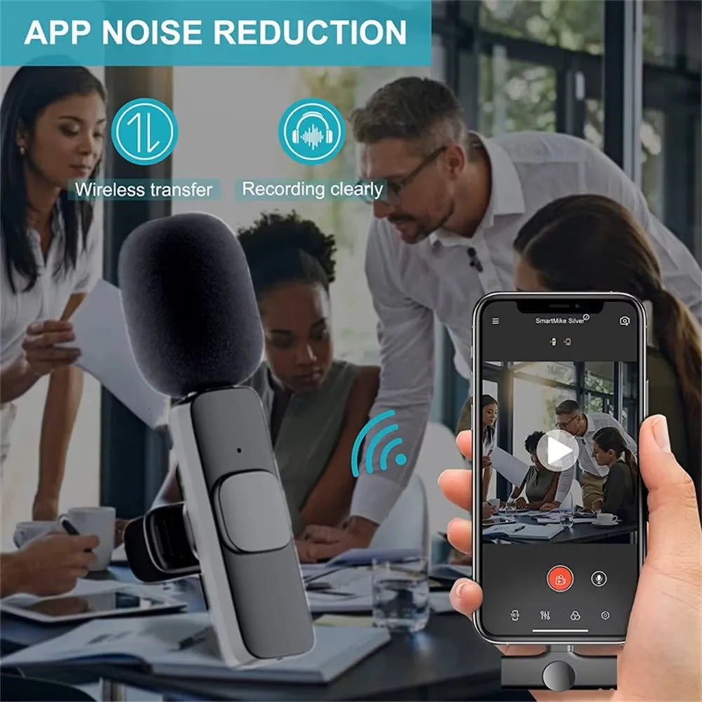 Xiaomi Wireless Lavalier Microphone Mini Portable Audio Video Recording Mic for iPhone Android Live Broadcast Gaming