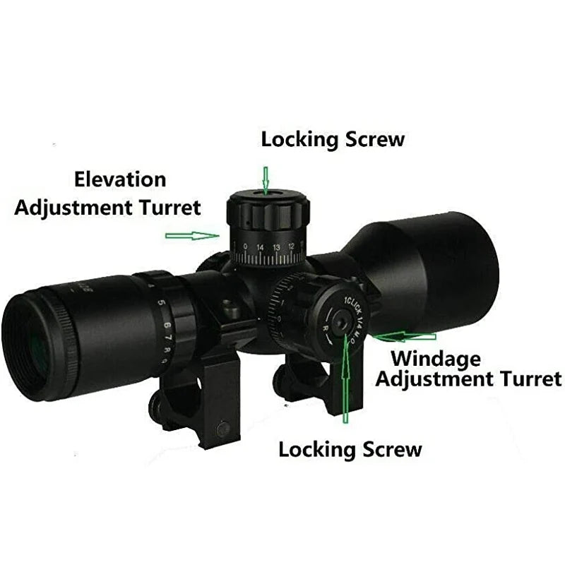 1pc 3-9*42E Illuminated Tactical Rifle Scope, With Red/Green & Holographic Dot Sight - For Hunting & Shooting Enthusiasts -