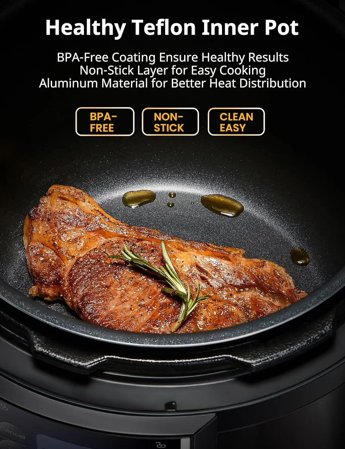 9-in-1 Electric Pressure Cooker, 14 Presets Instant Multi Cooker Olla de Presion Non-Stick Pot Yogurt Maker Rice Cooker Slow Coo