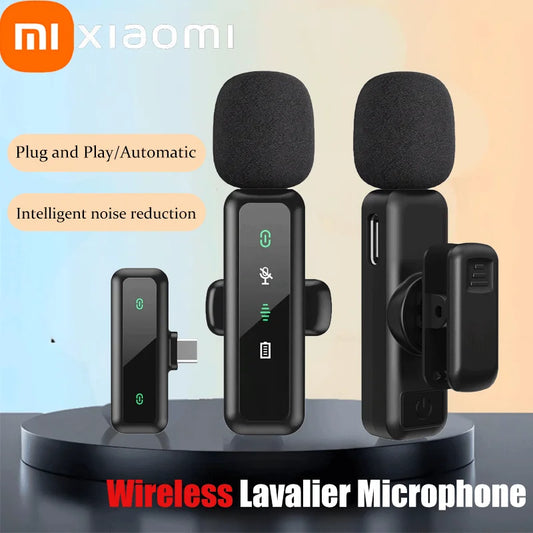 Xiaomi Wireless Lavalier Microphone Mini Portable Audio Video Recording Mic for iPhone Android Live Broadcast Gaming