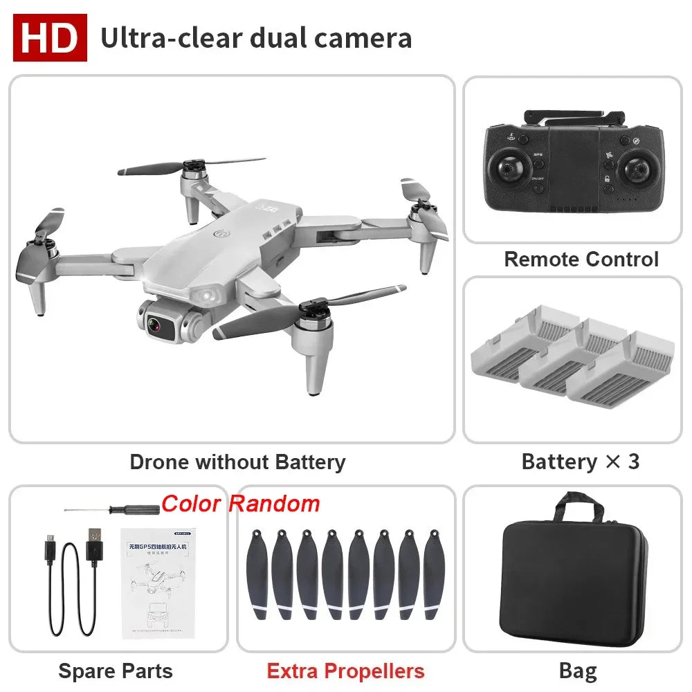 L900 Pro GPS Drone 4K Professional HD Dual Camera 5G Wifi Photography Brushless Foldable Quadcopter RC Distance 1.2KM Drones Toy