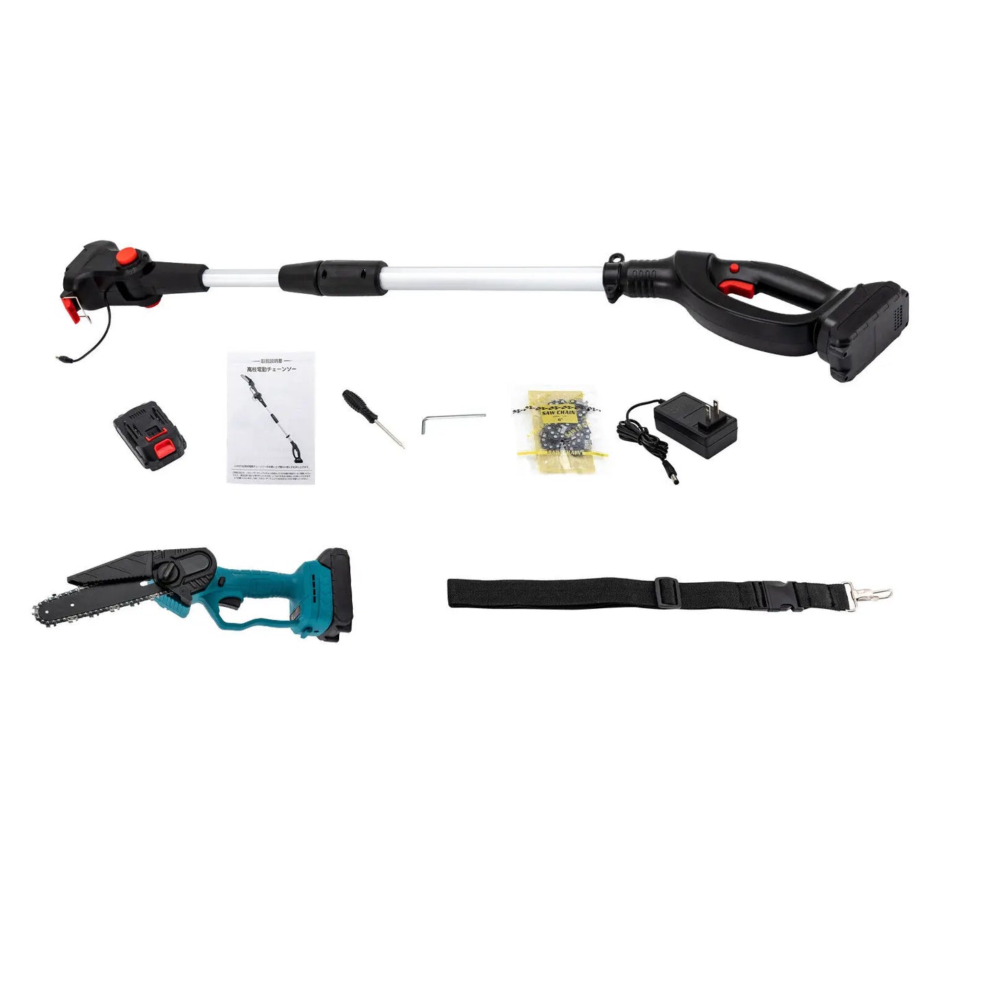 750W AC100-240V 50/60HZ Cordless Chainsaw  Pole Saw 0-3000rpm