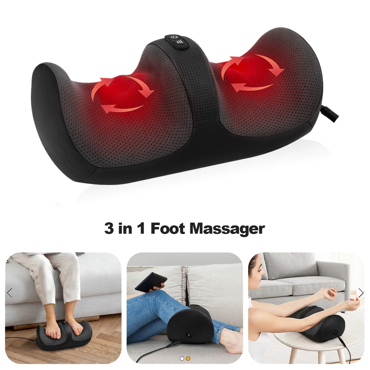 Medcursor Electric Foot Massager Shiatsu Kneading Deep Tissue