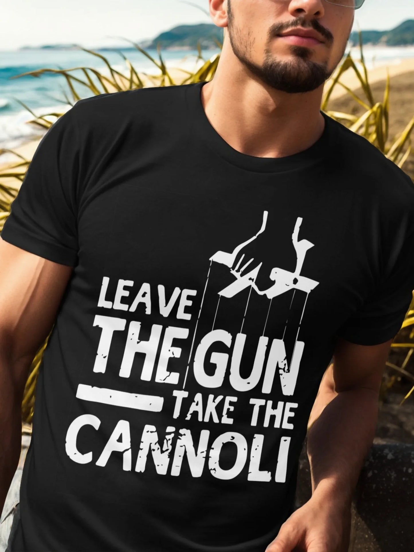 Men's short sleeved printed cotton T-shirt, round neck,  summer casual short sleeved top